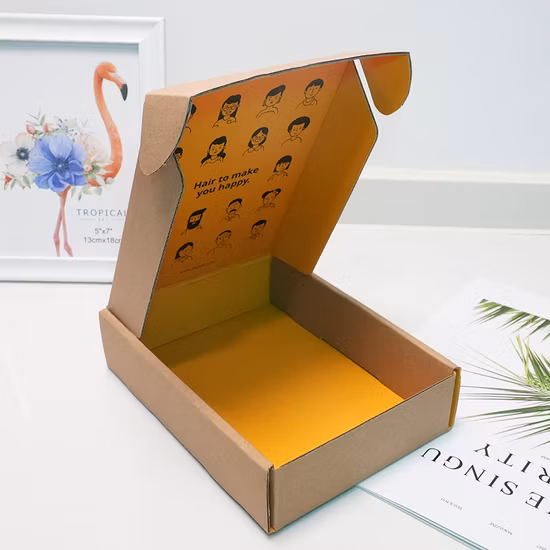 Logo personnalisé couleur ondulé affichage carton cadeau emballage cosmétique expédition Mailer stockage papier plus épais emballage cadeau boîte postale